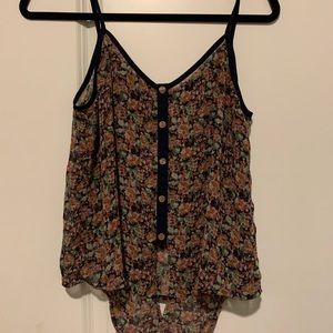 Floral blouse spaghetti strap top